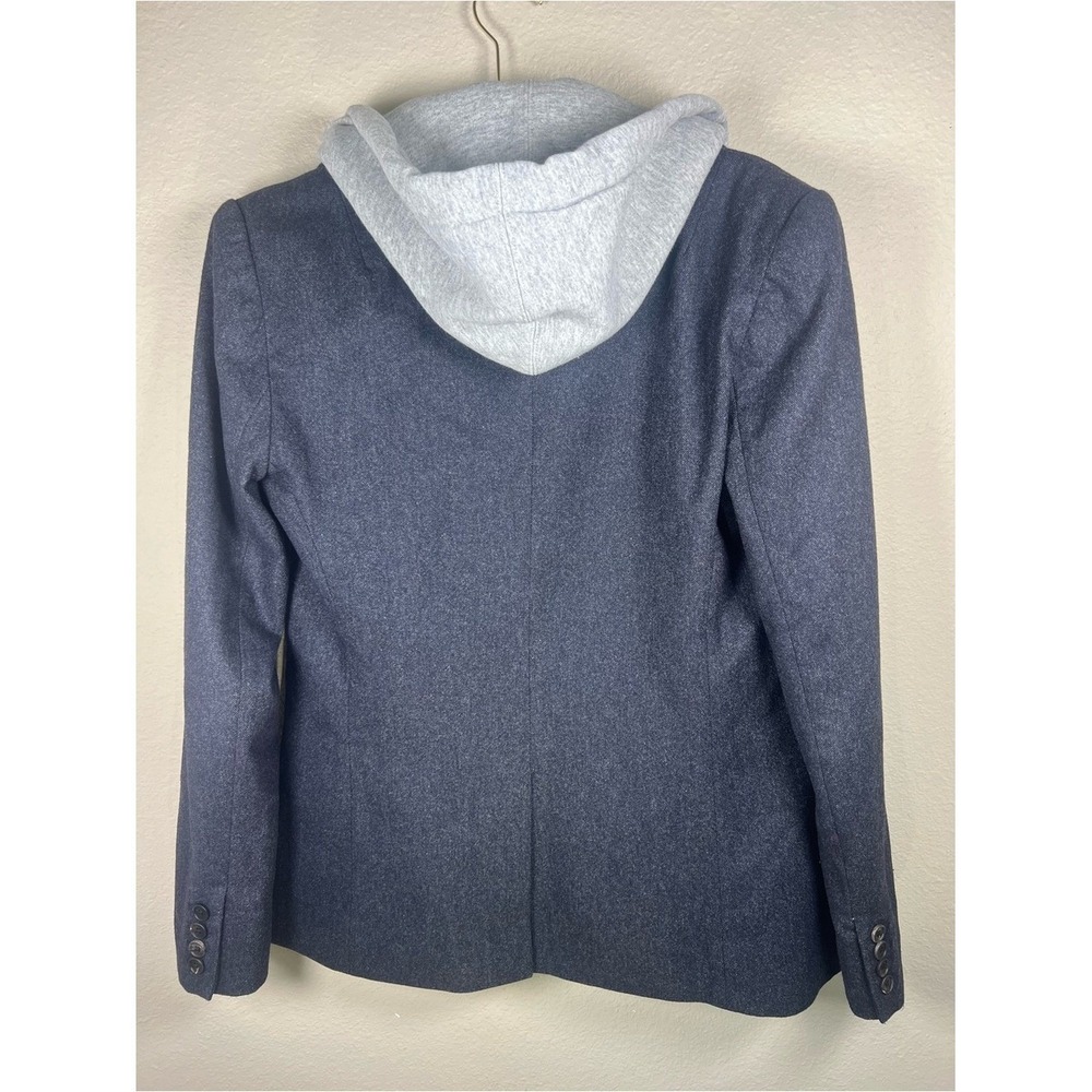 Veronica Beard Dickey Blazer Navy Jacket Gray Hoodie Insert Combo Size 3 Large - Picture 9 of 16